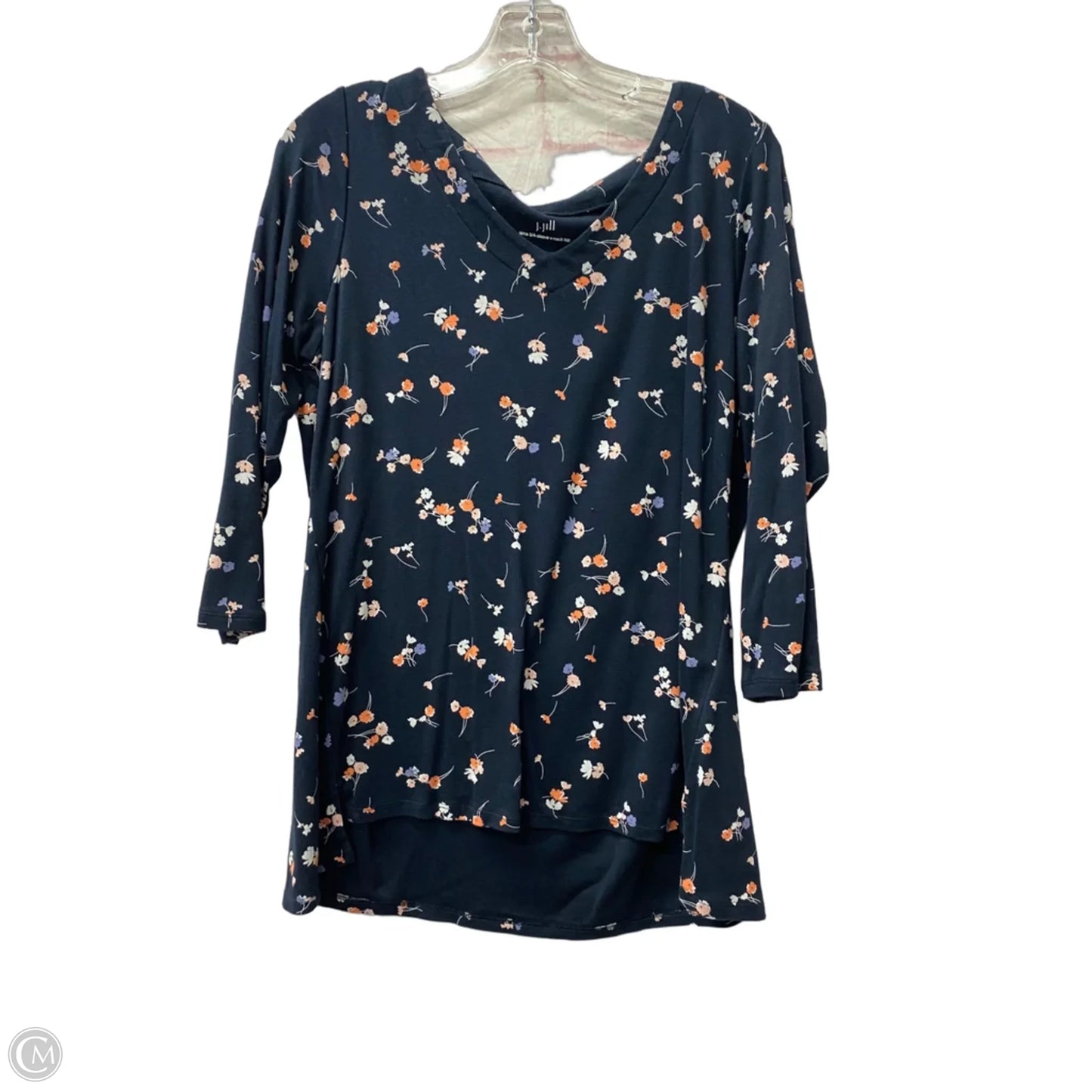 Top Long Sleeve By J. Jill In Blue & Orange, Size: M