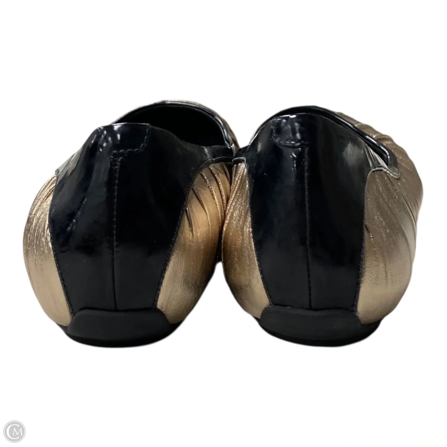 Shoes Flats By Cole Haan In Black & Gold, Size: 10