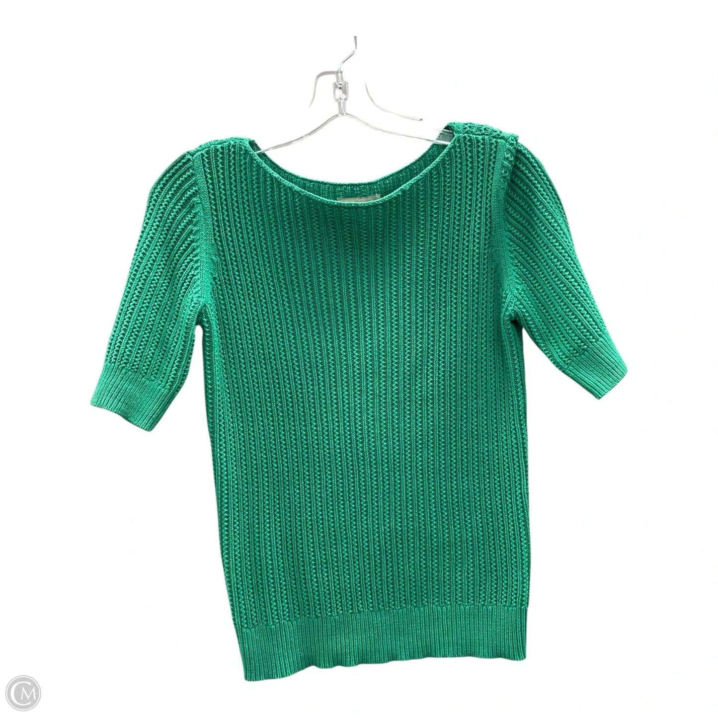 Sweater Short Sleeve By Loft In Green, Size: M