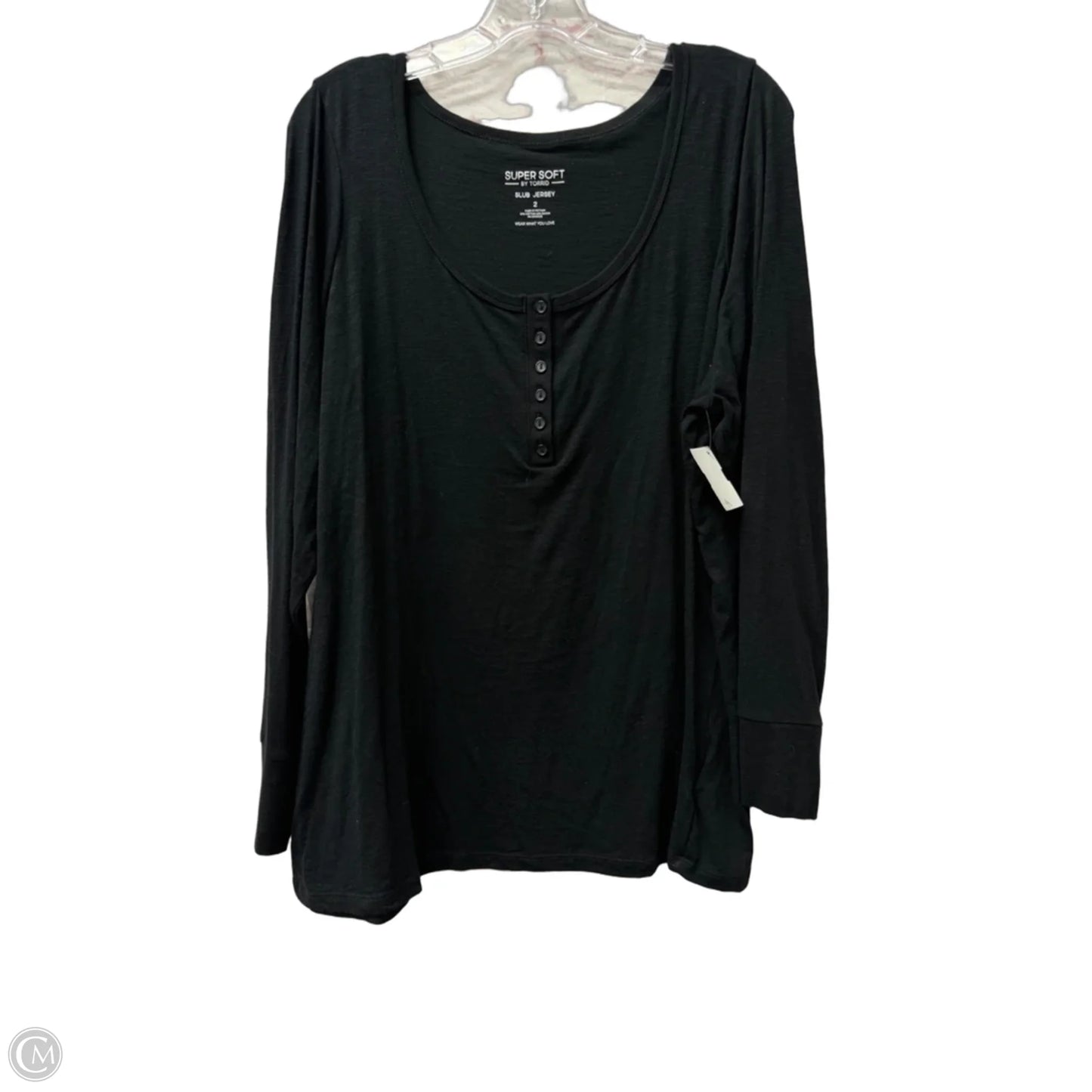 Top Long Sleeve By Torrid In Black, Size: 2x