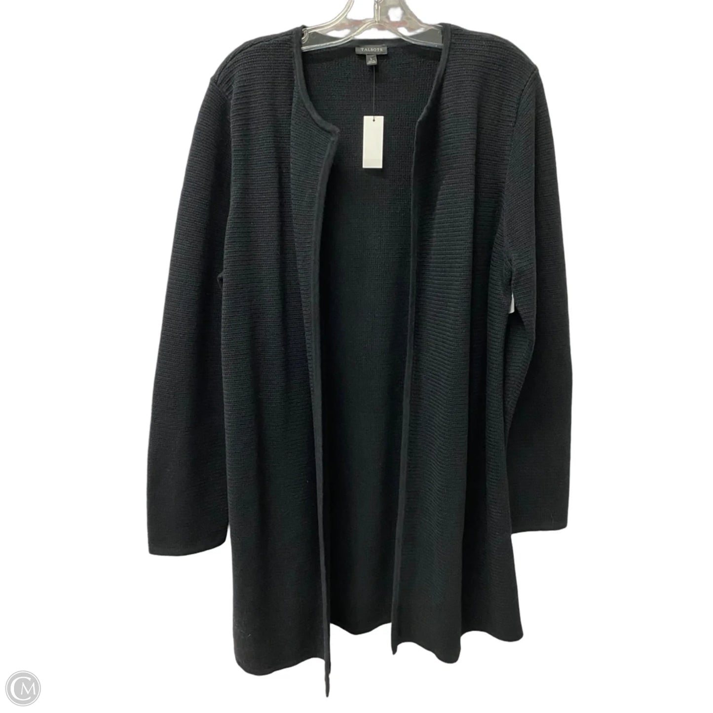 Sweater Cardigan By Talbots In Black, Size: L