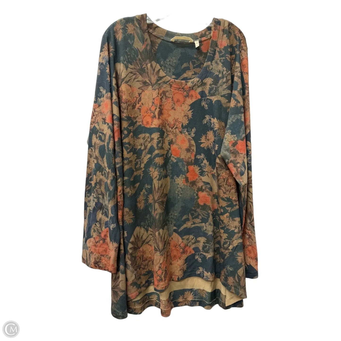 Top Long Sleeve By Soft Surroundings In Brown, Size: 2x
