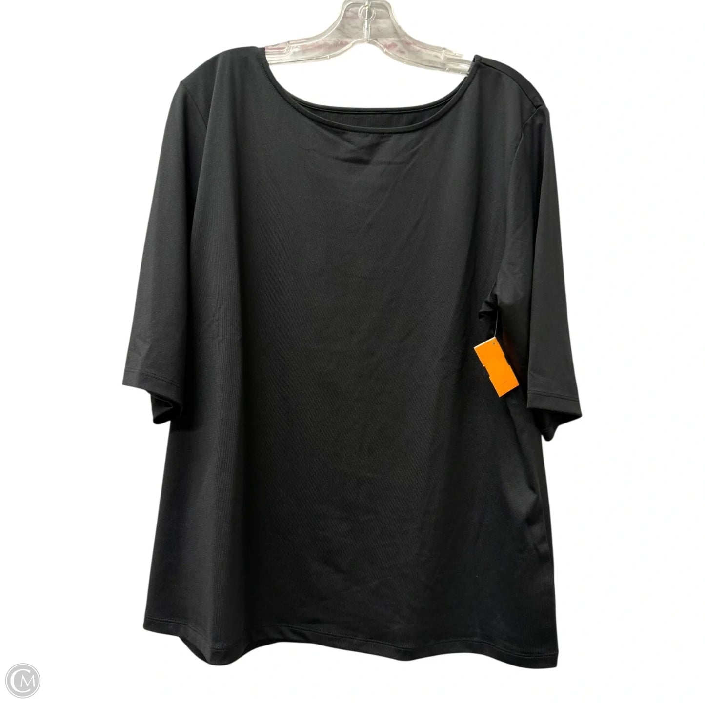 Top Short Sleeve By Susan Graver In Black, Size: Xl