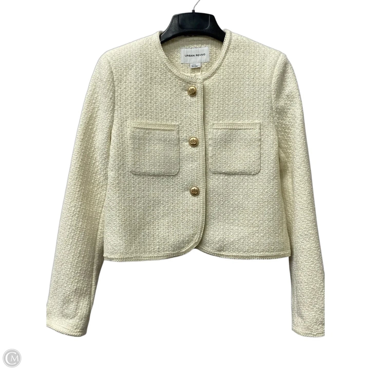 Blazer By urban revivo In Cream, Size: 8