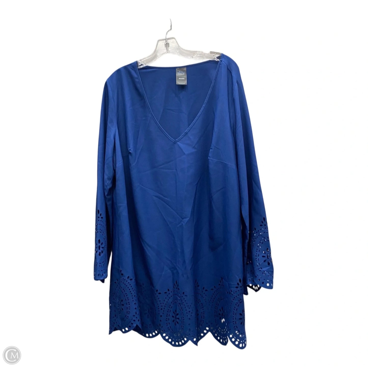 Top Long Sleeve By Catalina In Blue, Size: 2x