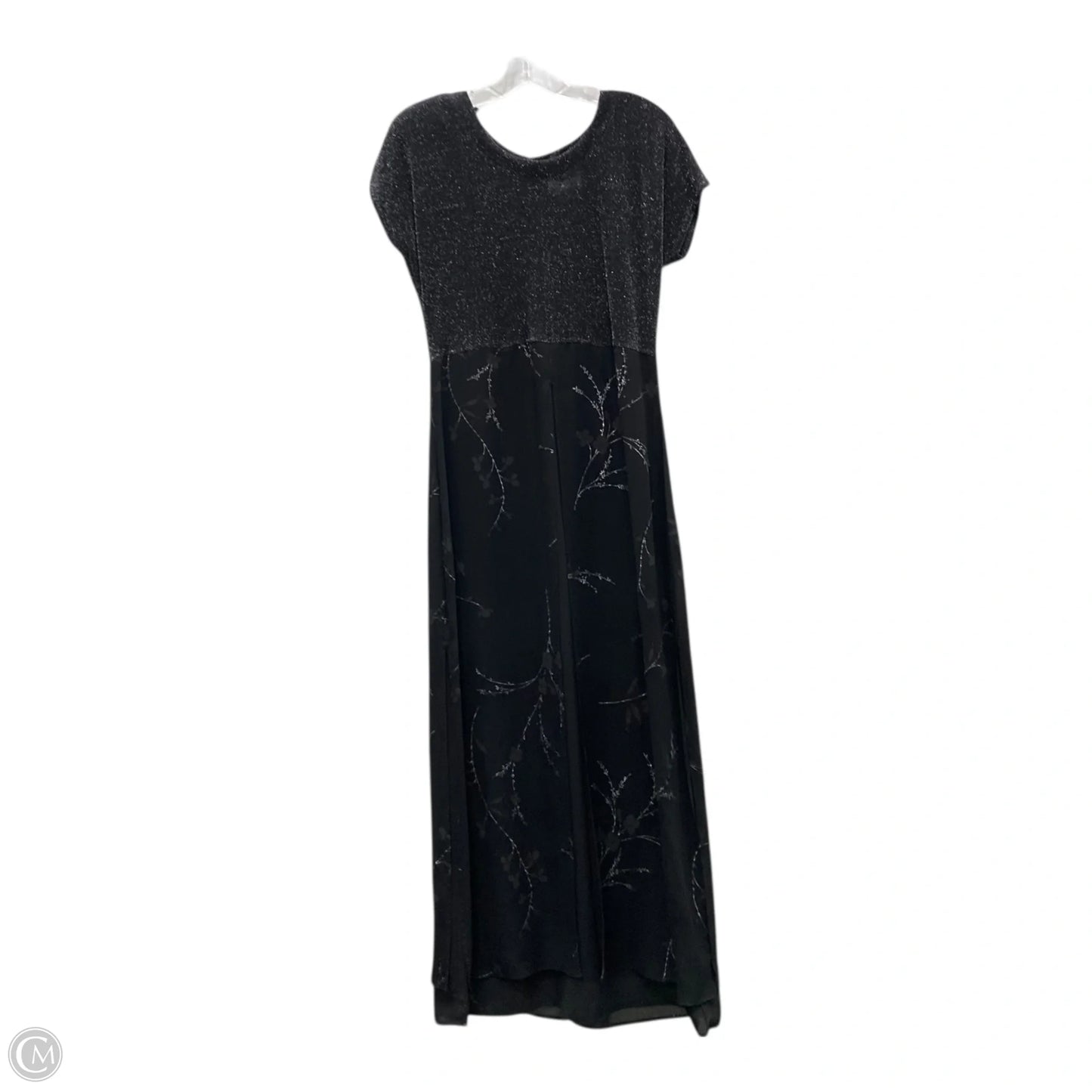 Dress Casual Maxi By R.J. COLLECTION In Black & Silver, Size: M