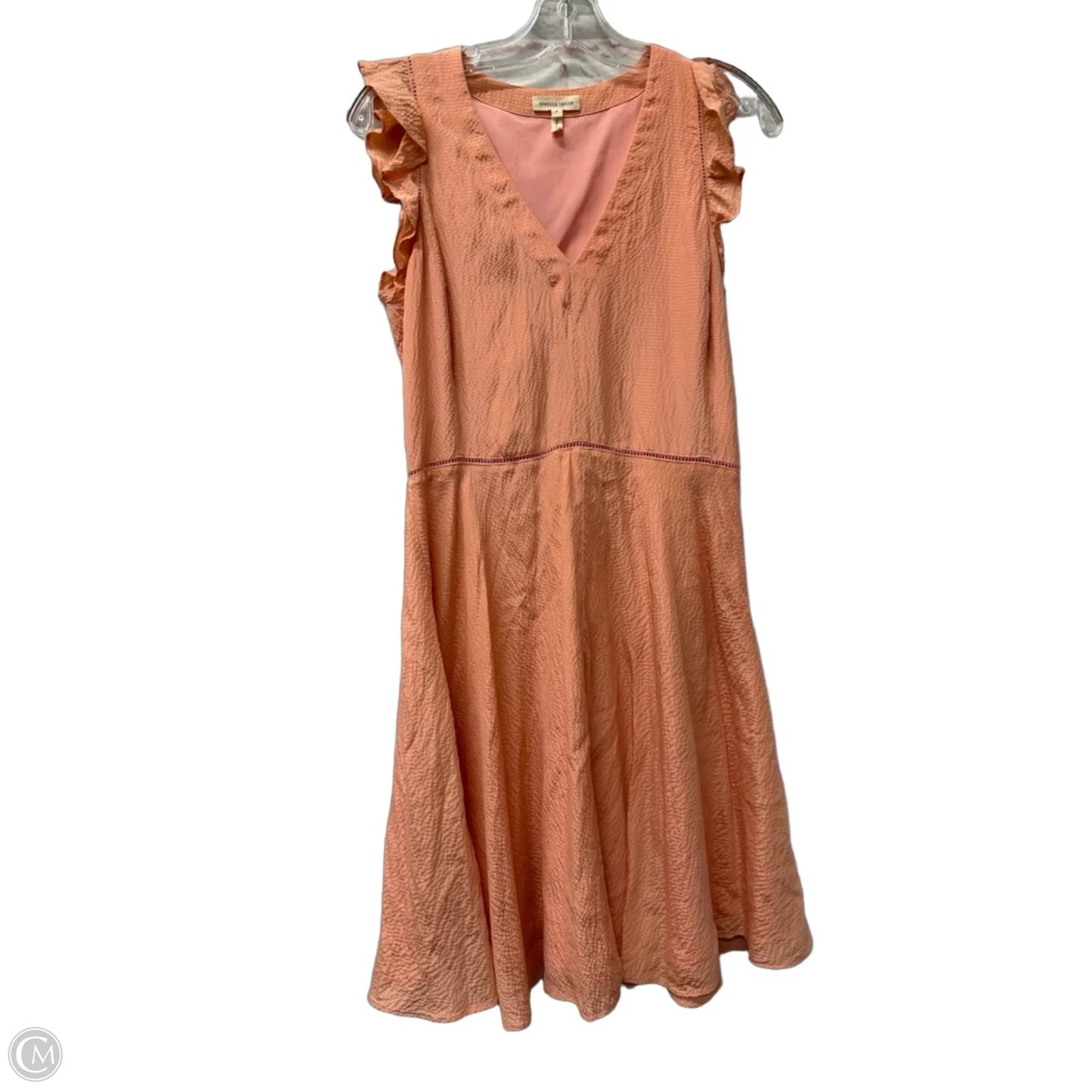 Dress Casual Short By Rebecca Taylor In Peach, Size: S