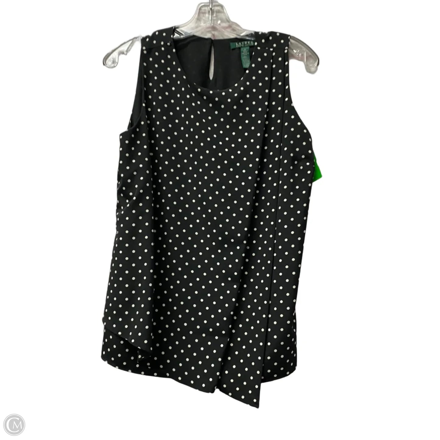 Top Sleeveless By Ralph Lauren In Black & White, Size: M