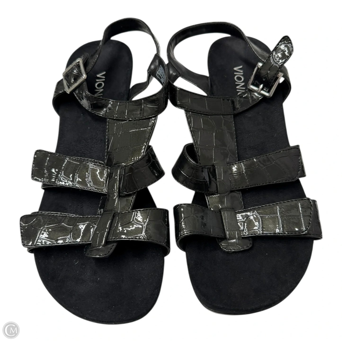 Sandals Heels Wedge By Vionic In Black, Size: 10