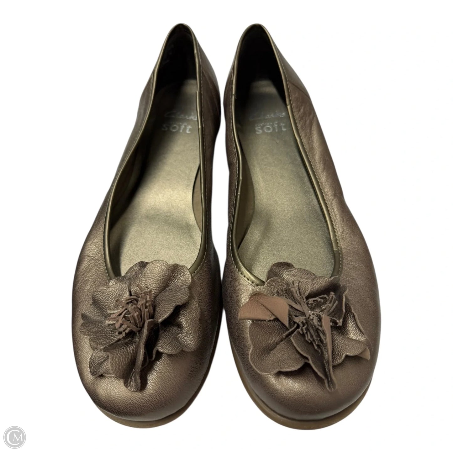 Shoes Flats By Clarks In Taupe, Size: 9.5