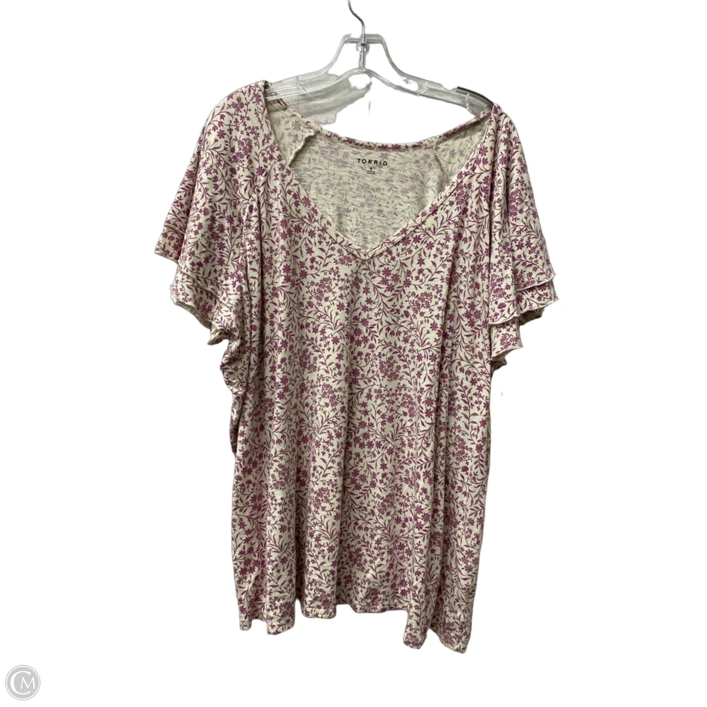 Top Short Sleeve By Torrid In Purple, Size: 4x