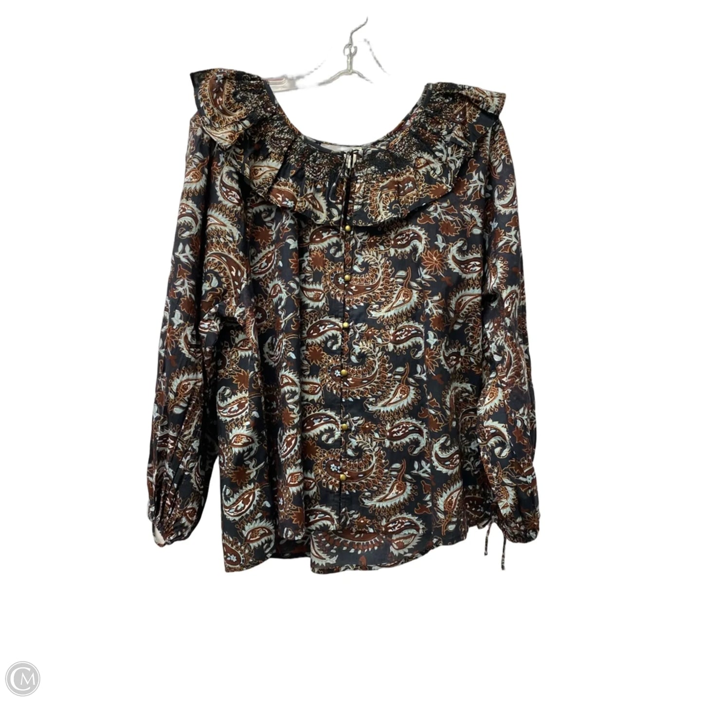 Top Long Sleeve By Cleobella In Blue, Size: M