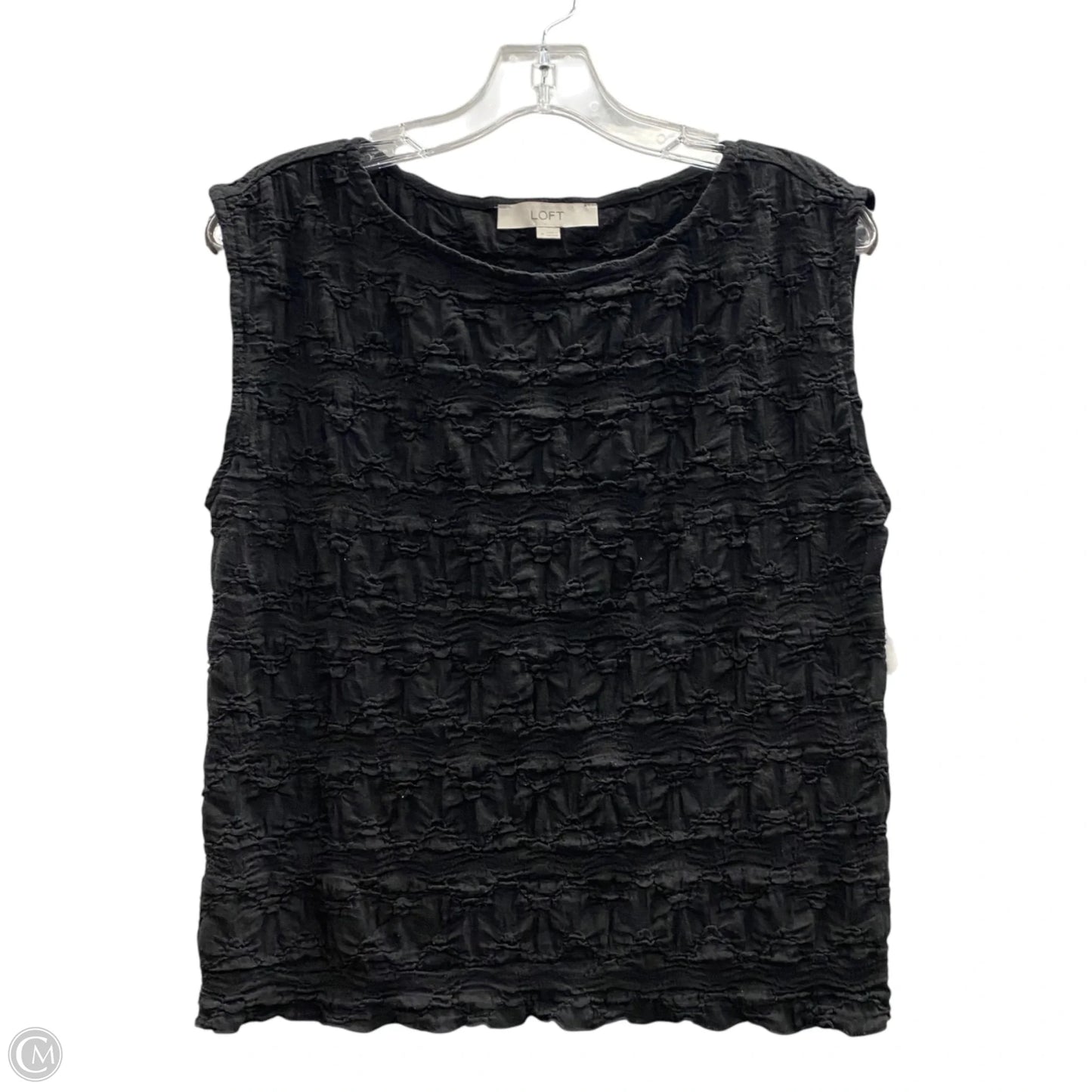 Top Sleeveless By Loft In Black, Size: M