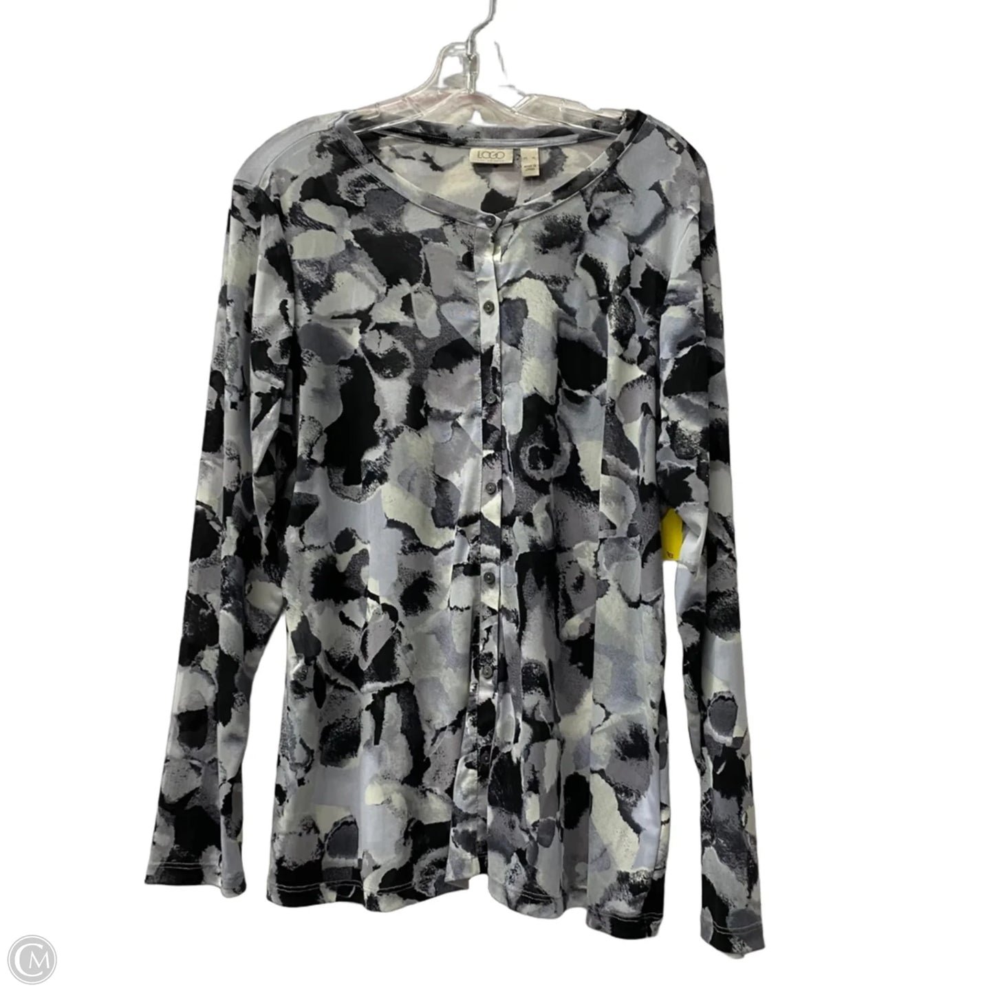 Top Long Sleeve By Logo In Black, Size: Xl