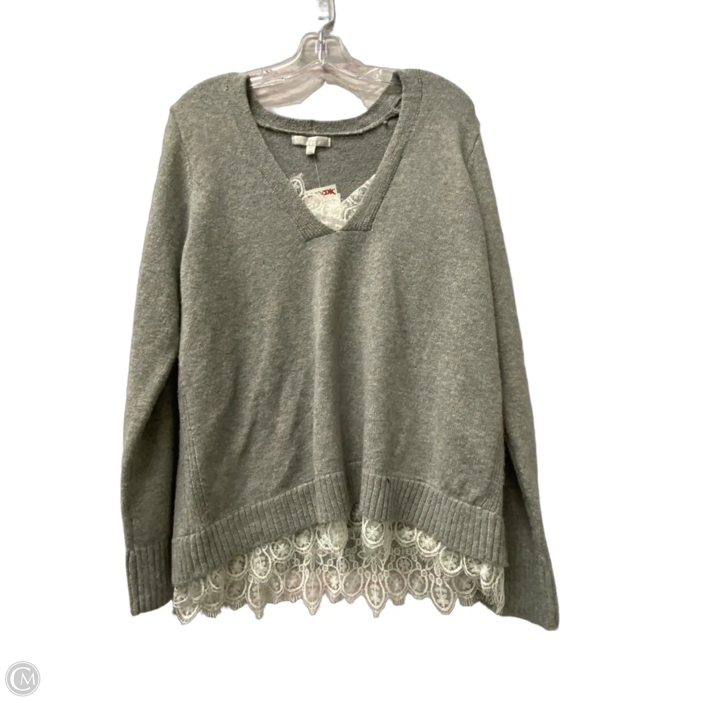 Sweater By Design History In Grey, Size: S