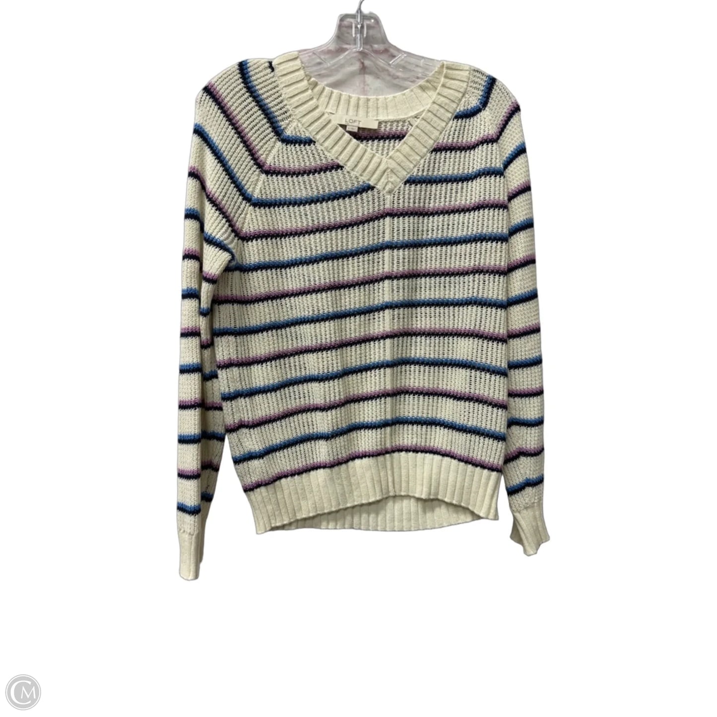 Sweater By Loft In Cream, Size: M