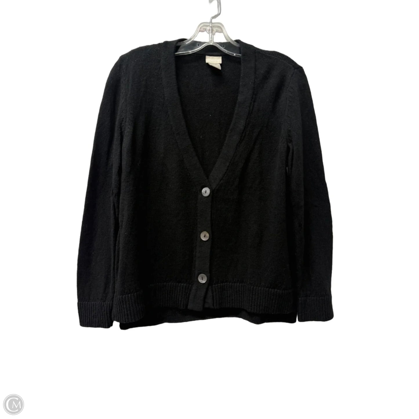 Sweater Cardigan By Chicos In Black, Size: M