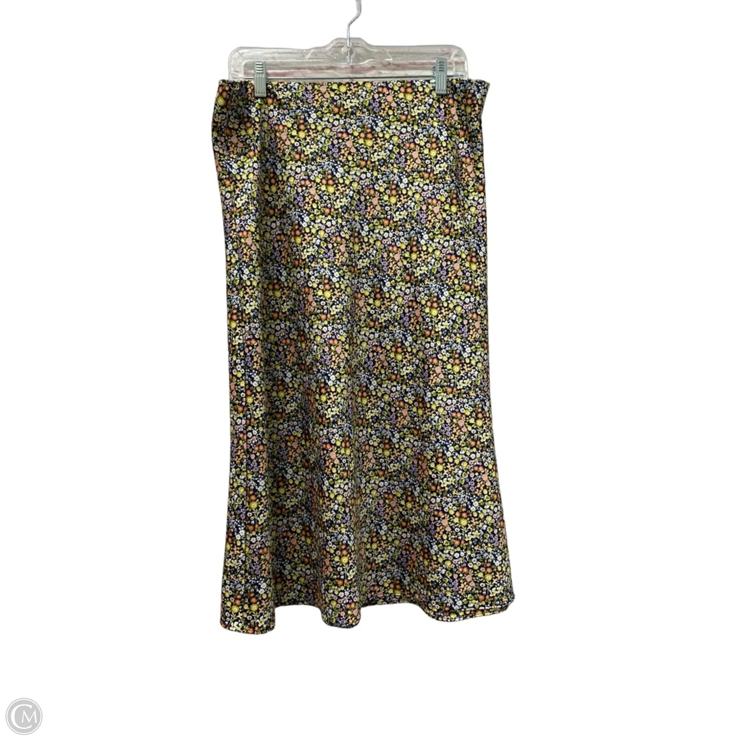 Skirt Midi By Loft In Floral Print, Size: L