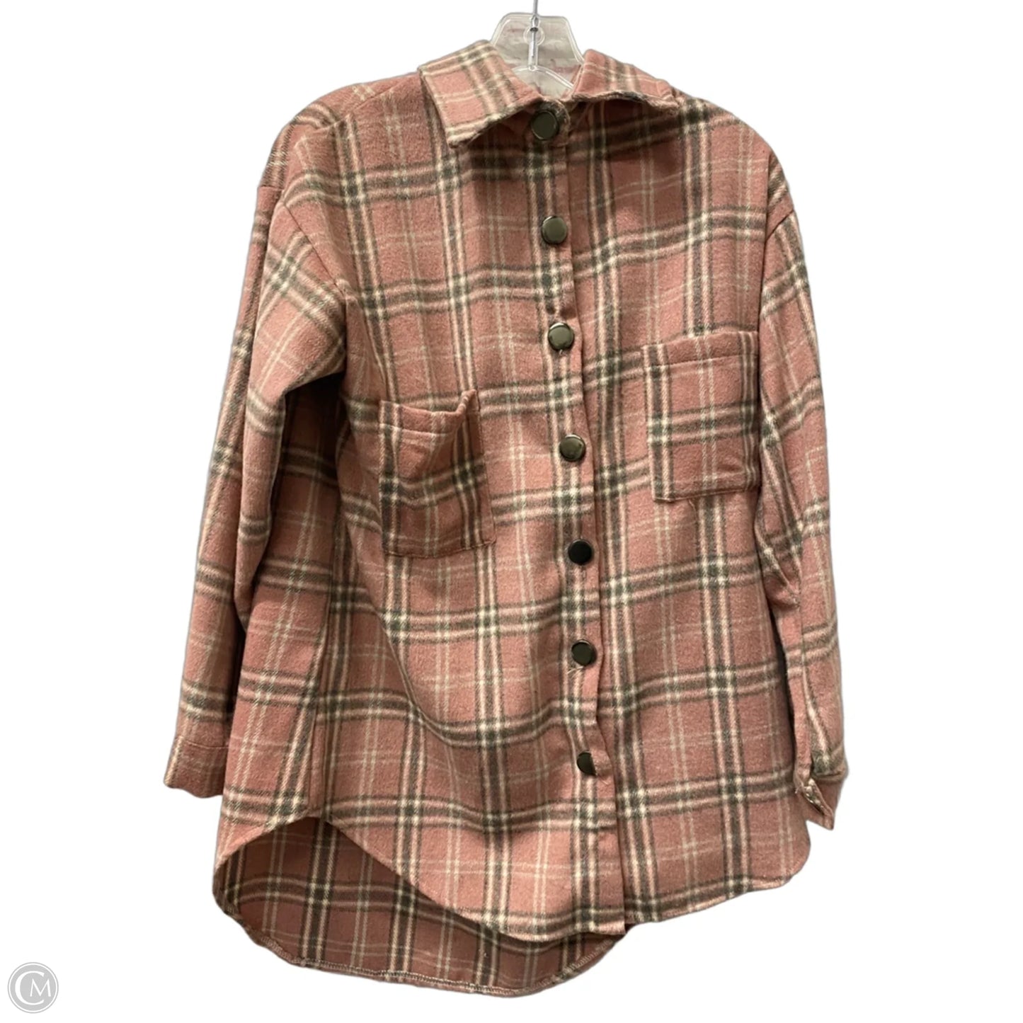 Jacket Shirt By Cme In Pink, Size: M