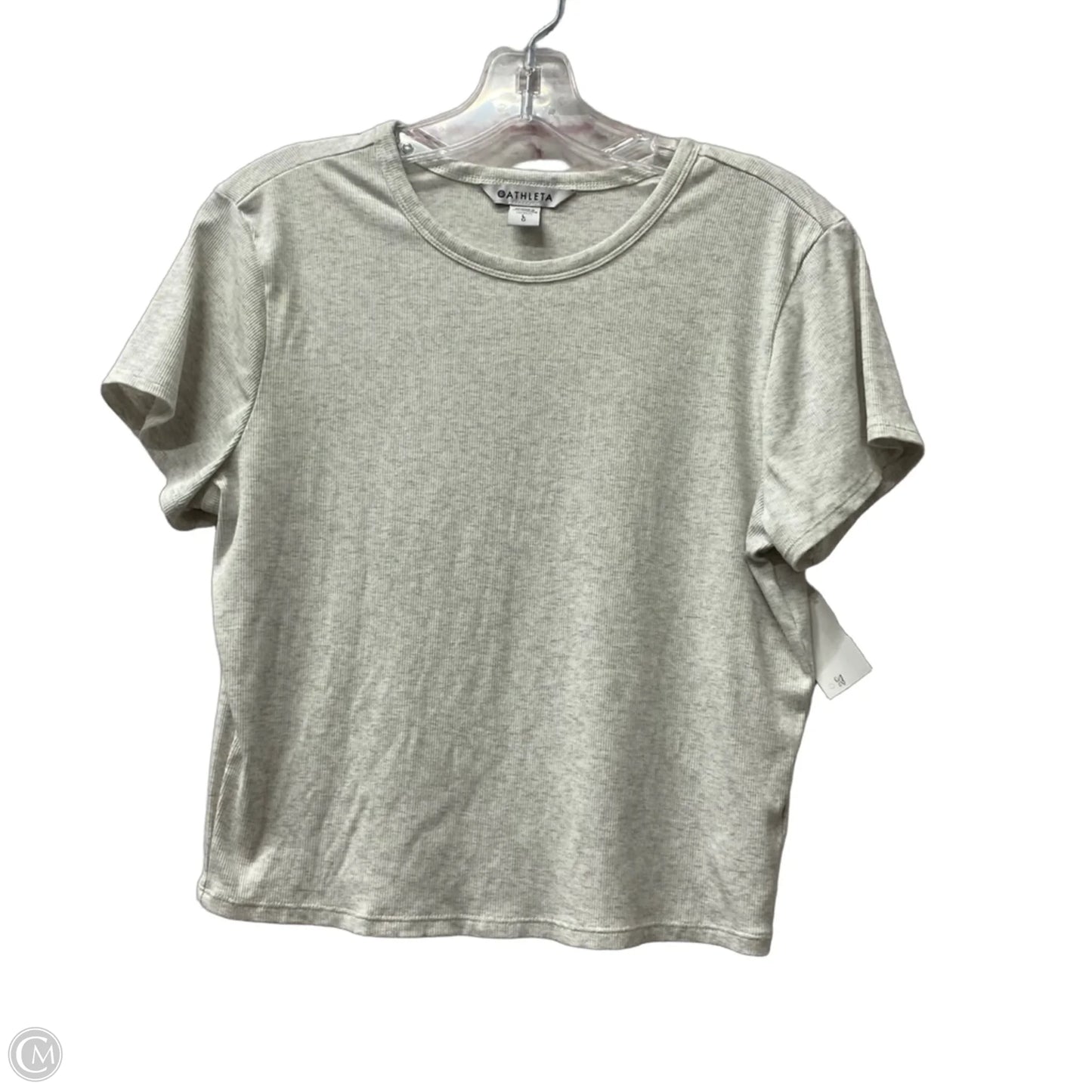 Top Short Sleeve By Athleta In Grey, Size: L