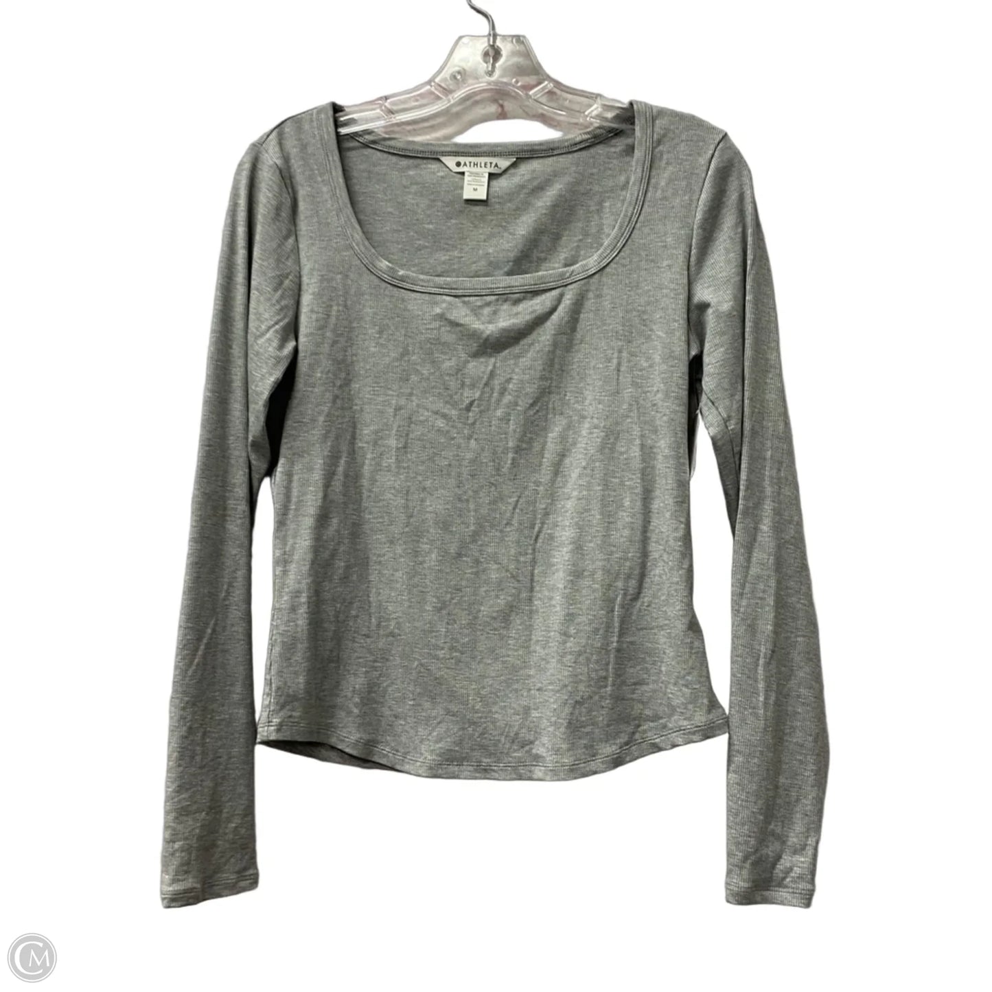 Top Long Sleeve By Athleta In Grey, Size: M