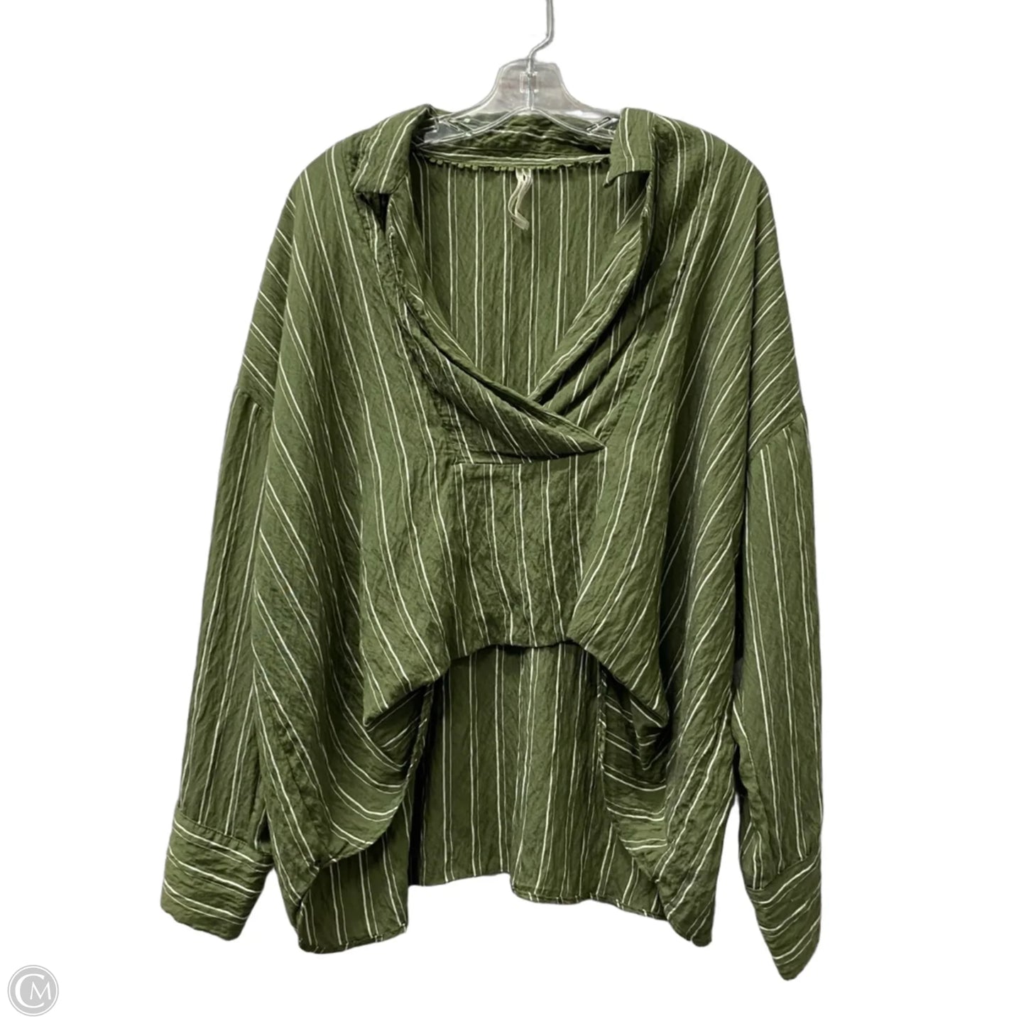 Top Long Sleeve By Anthropologie In Green, Size: M