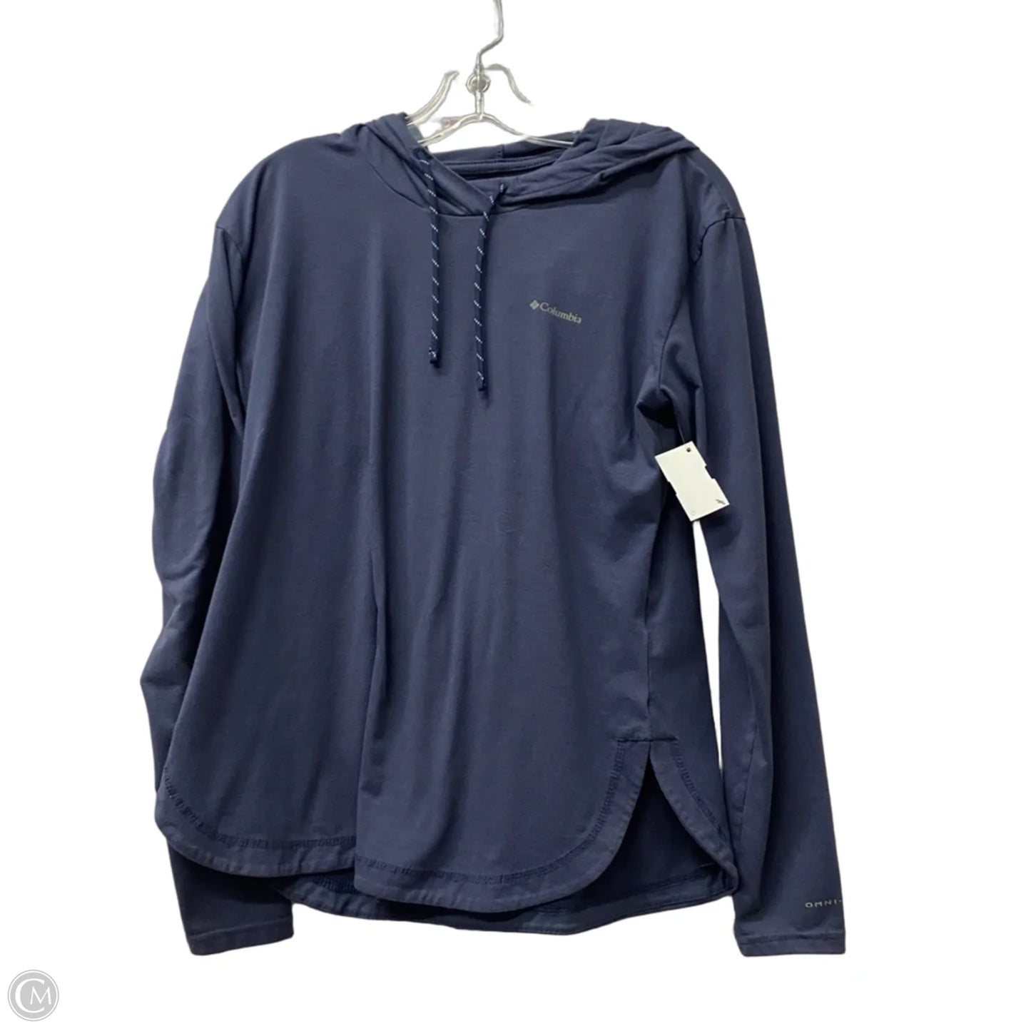 Athletic Top Long Sleeve Hoodie By Columbia In Blue, Size: M