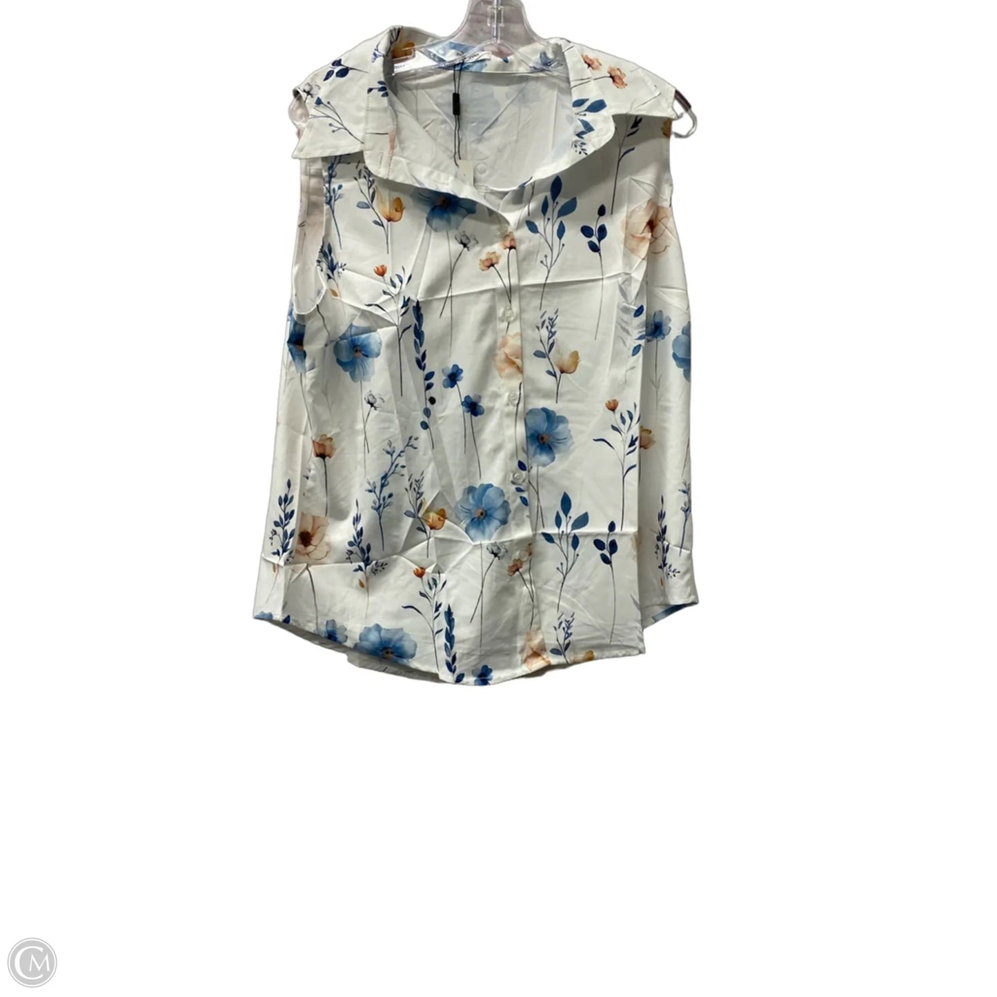 Top Sleeveless By Cme In White, Size: L