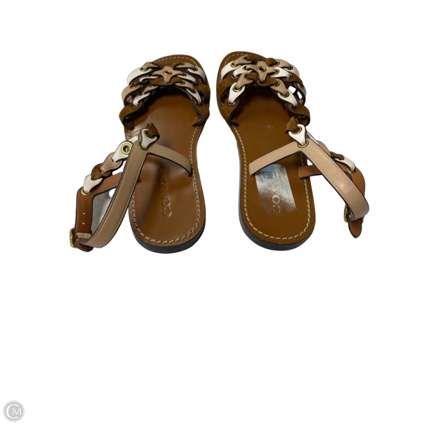 Sandals Designer By Coach In Brown, Size: 8.5