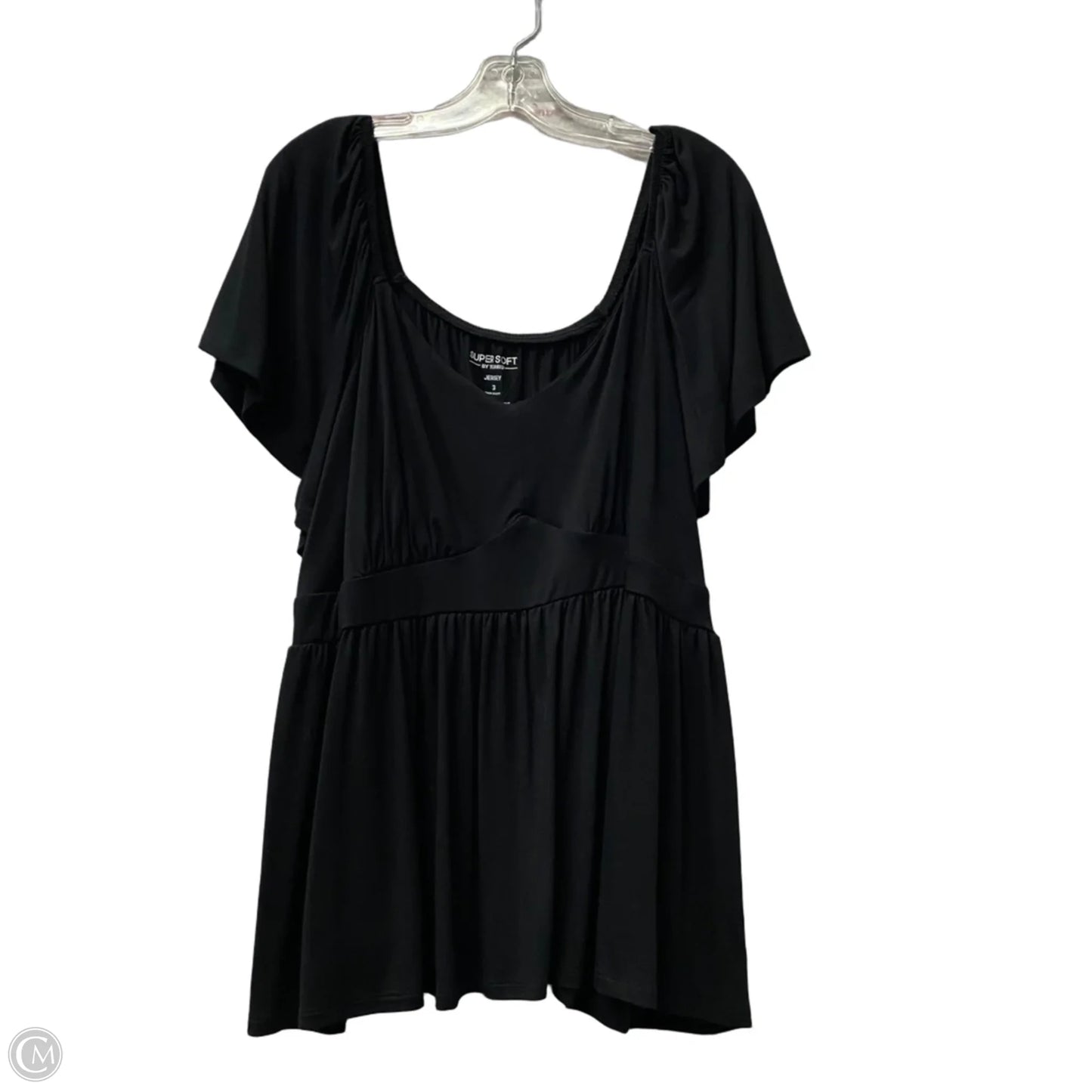 Top Short Sleeve By Torrid In Black, Size: 3x