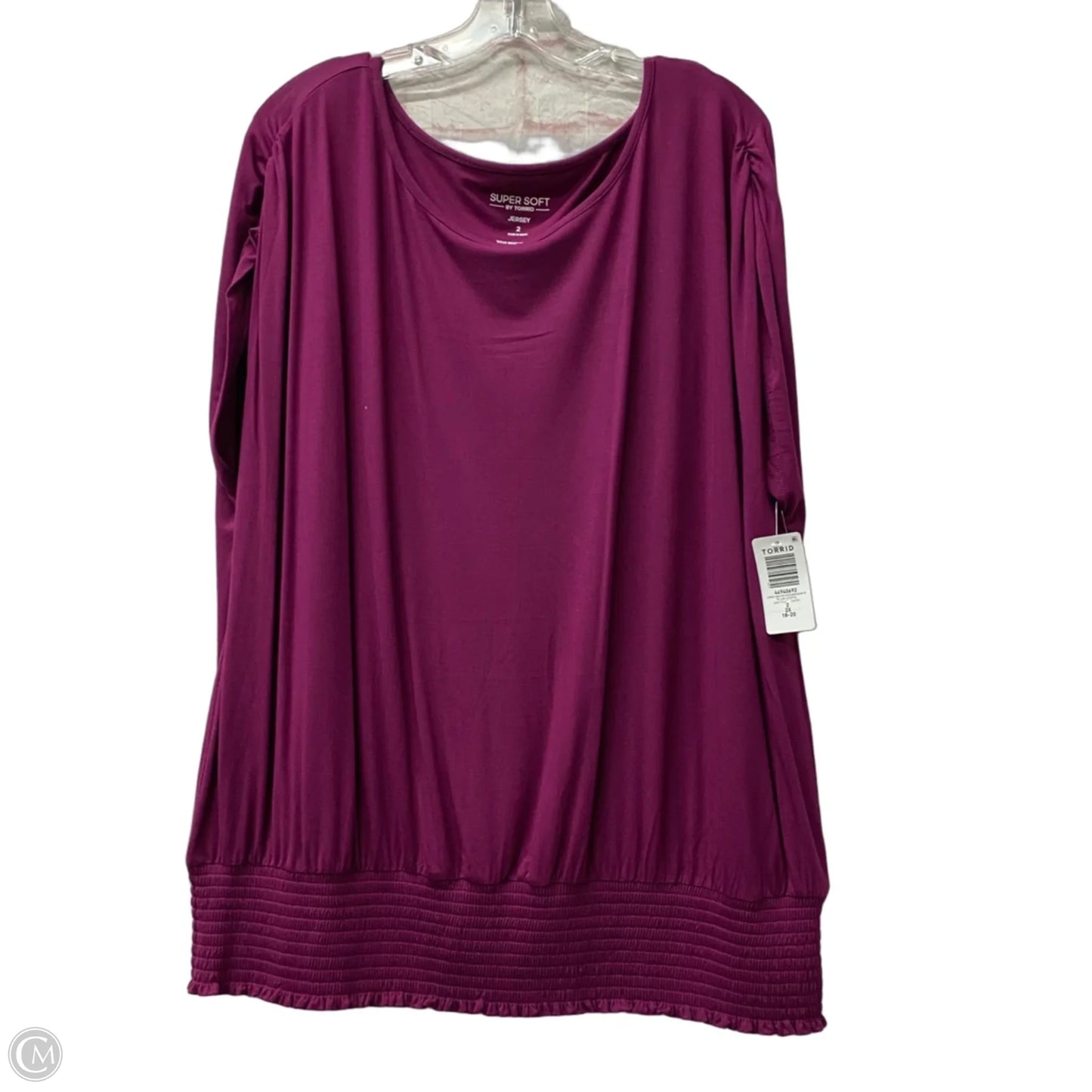 Top Short Sleeve By Torrid In Purple, Size: 2x