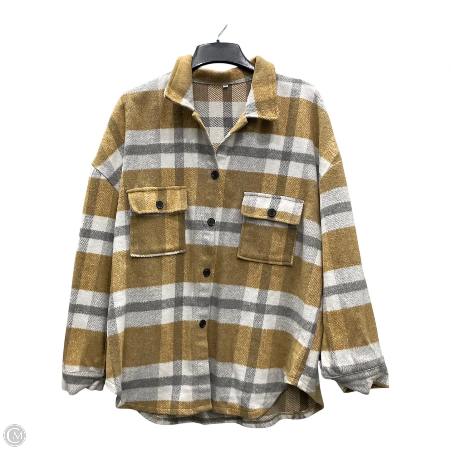 Jacket Shirt In Tan, Size: 2x