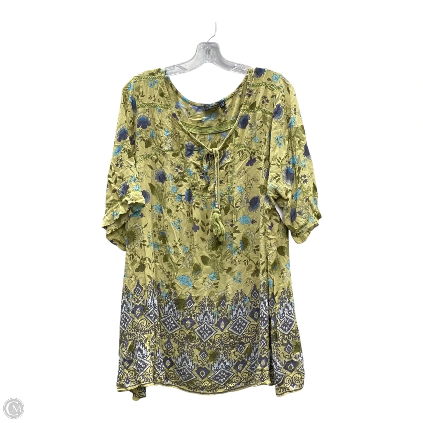 Top Short Sleeve By evans In Green, Size: 3x
