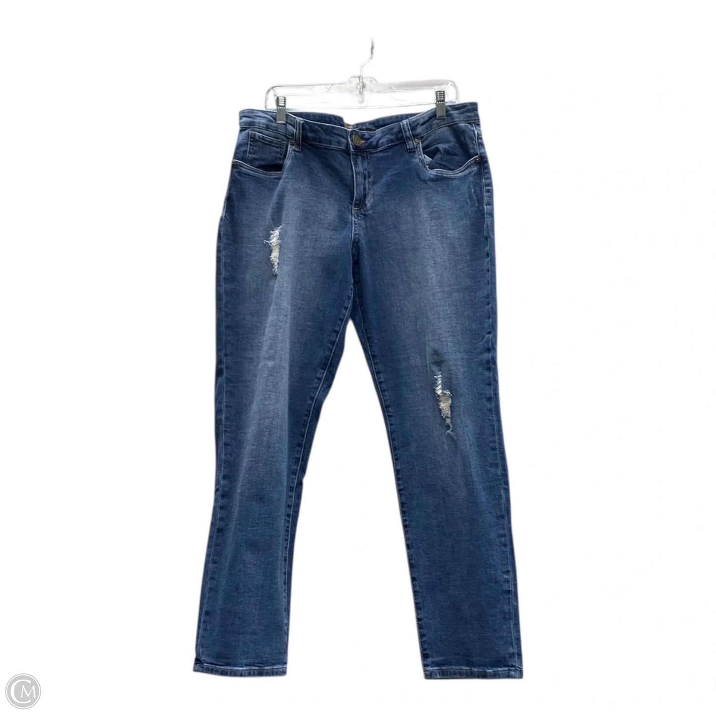 Jeans Straight By Kut In Blue Denim, Size: 12