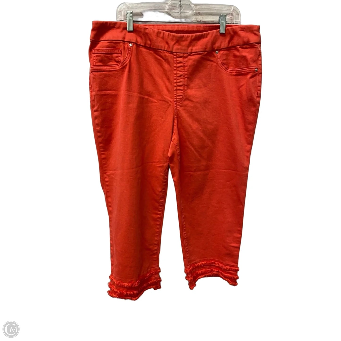Capris By Chicos In Red Denim, Size: 16