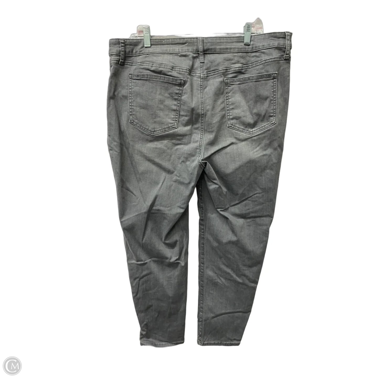 Jeans Cropped By Chicos In Grey Denim, Size: 16