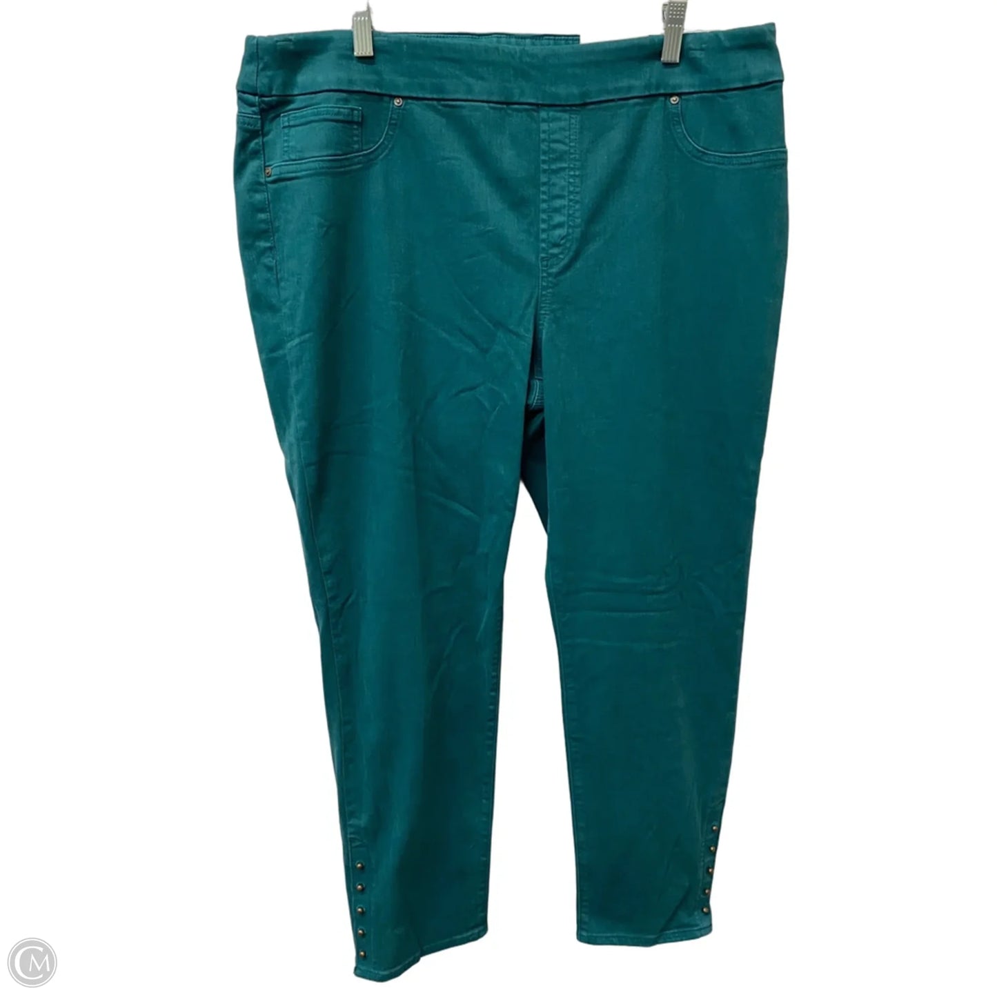 Jeans Jeggings By Chicos In Green Denim, Size: 16