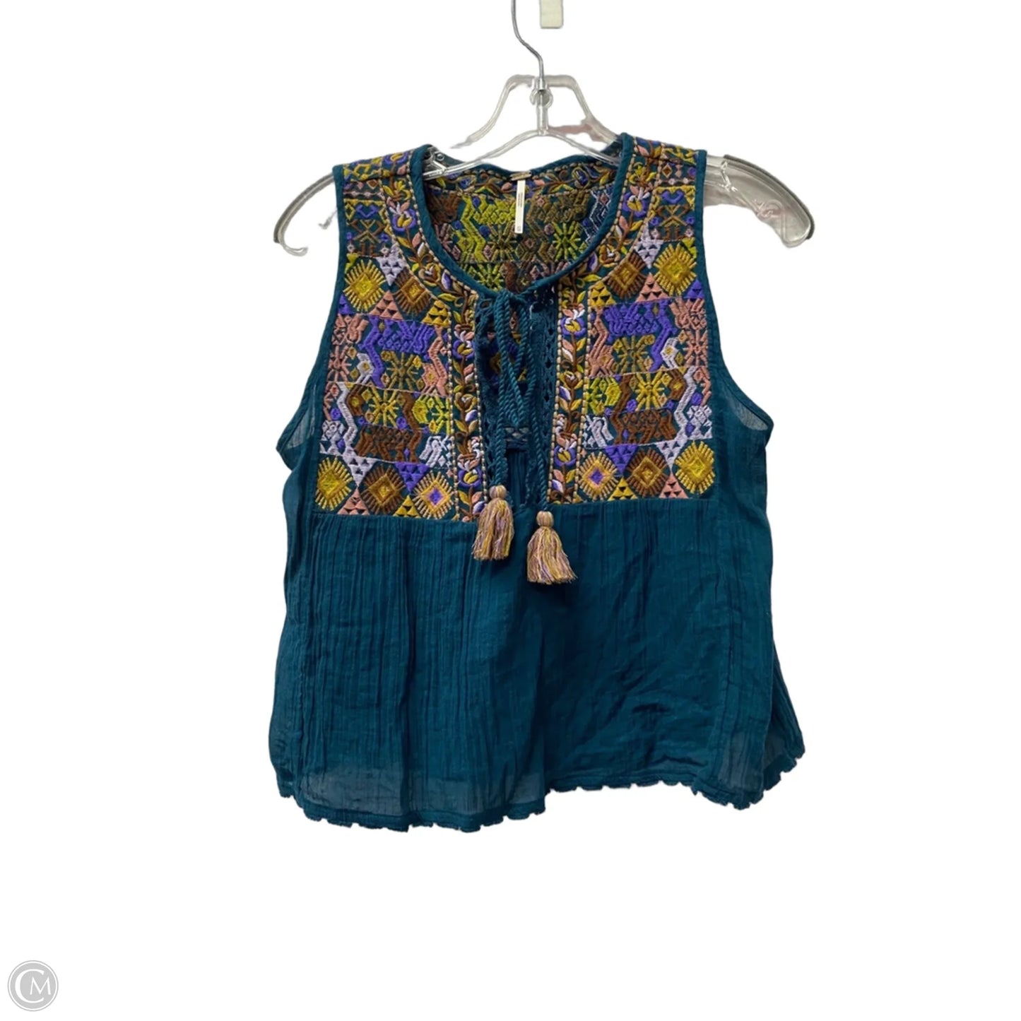 Top Sleeveless By Free People In Blue & Purple, Size: Xs