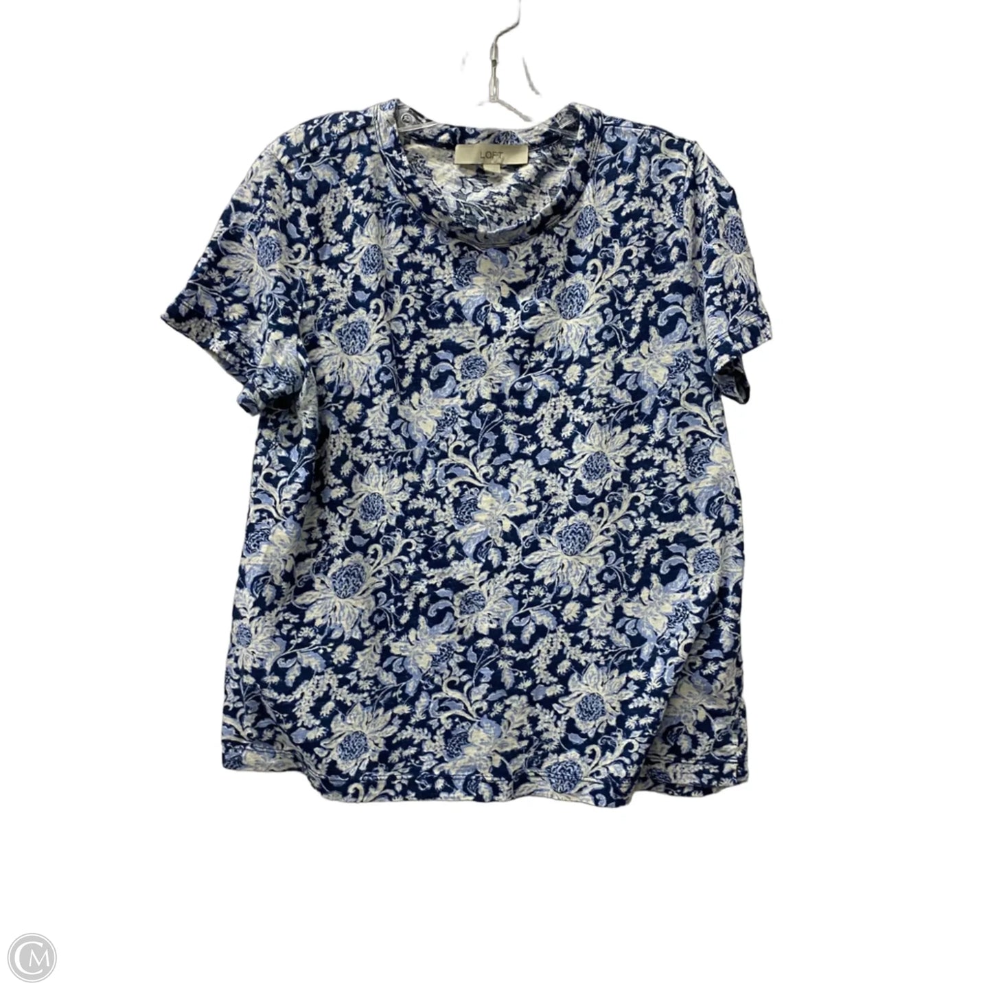 Top Short Sleeve By Loft In Blue, Size: M