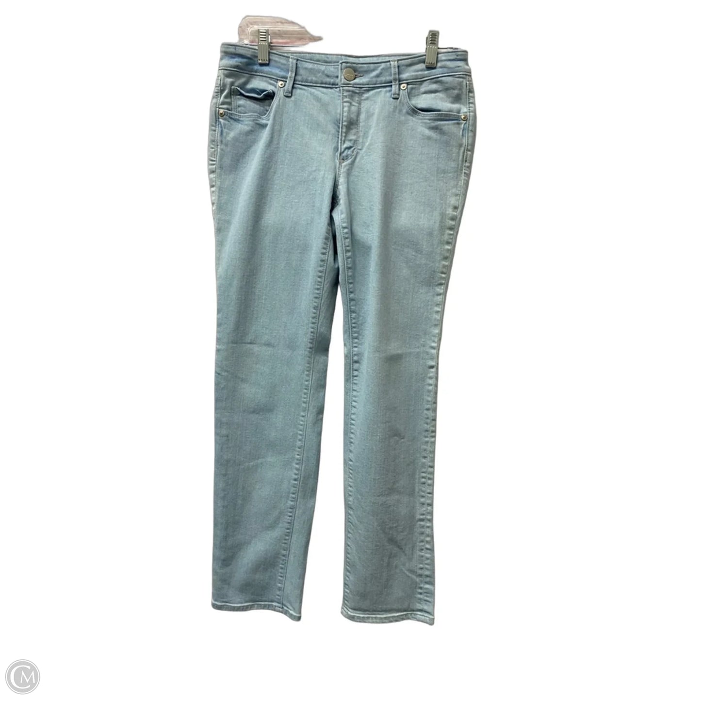 Jeans Straight By Loft In Blue Denim, Size: 6p