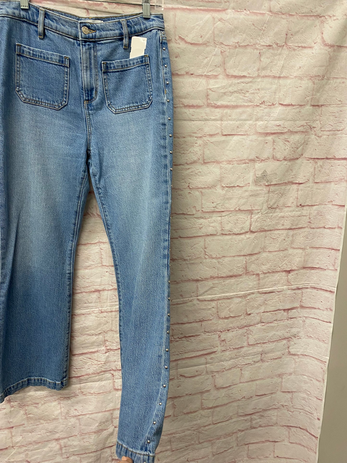 Jeans Flared By Loft In Blue Denim, Size: 0