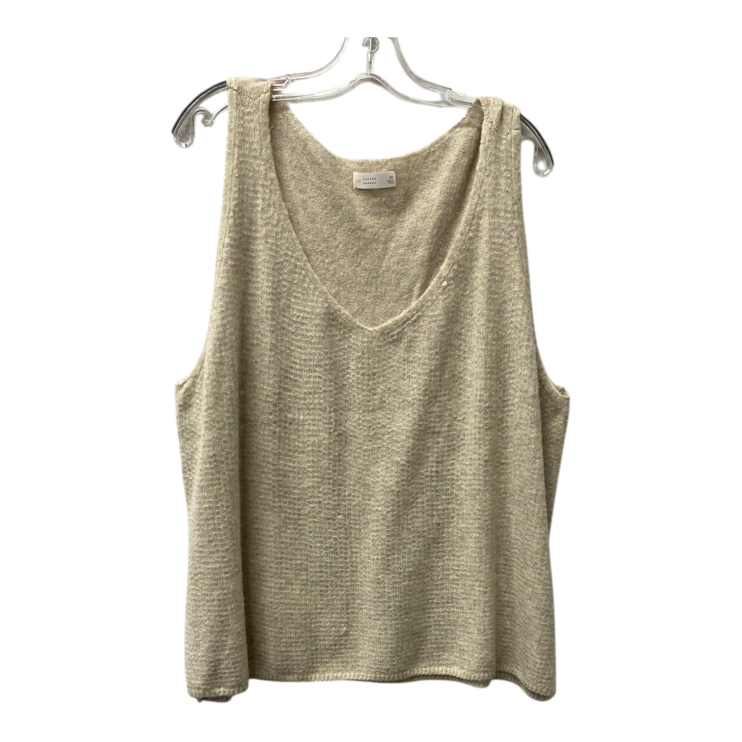 Top Sleeveless By Lc Lauren Conrad In Pink, Size:2X