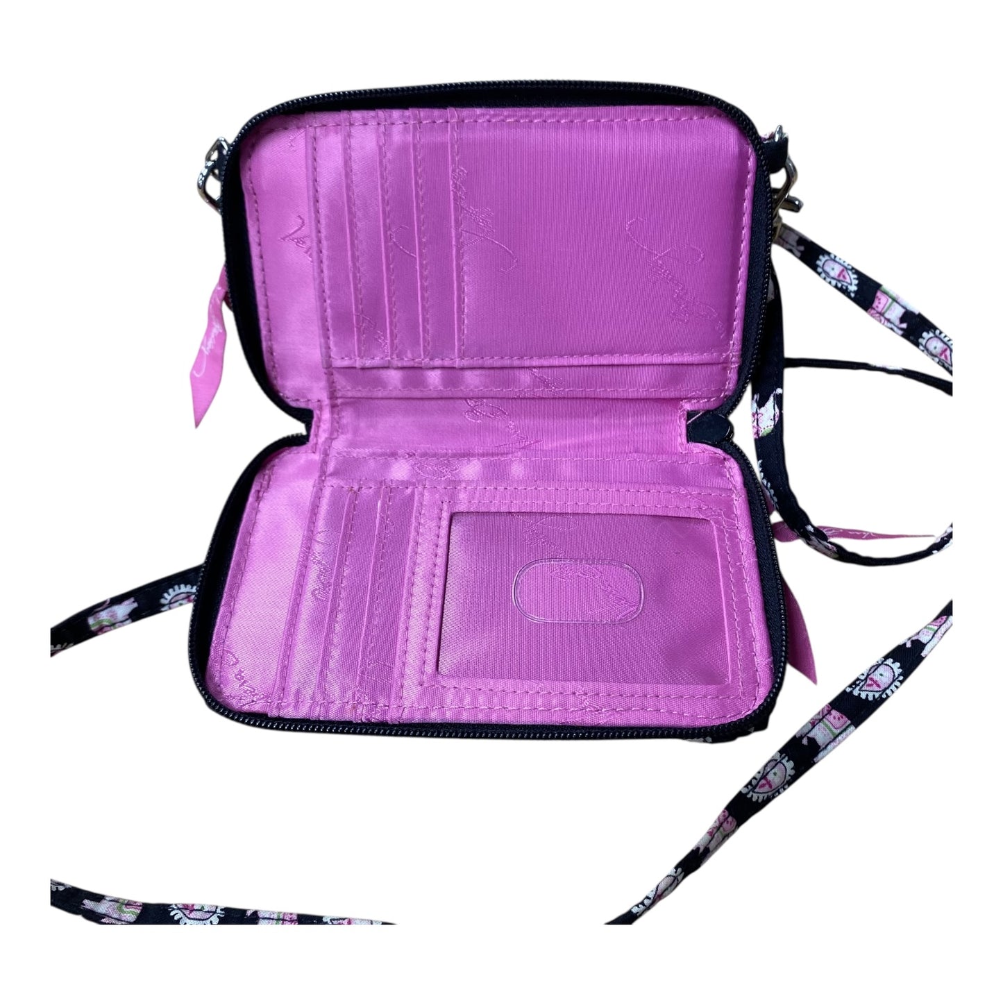 Crossbody By Vera Bradley In Black & Pink, Size:Small