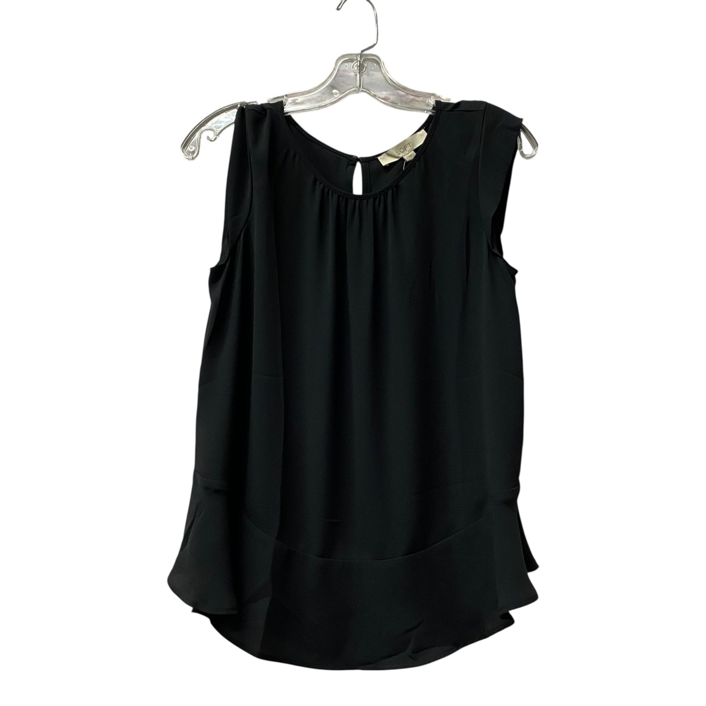 Top Sleeveless By Loft In Black, Size:S