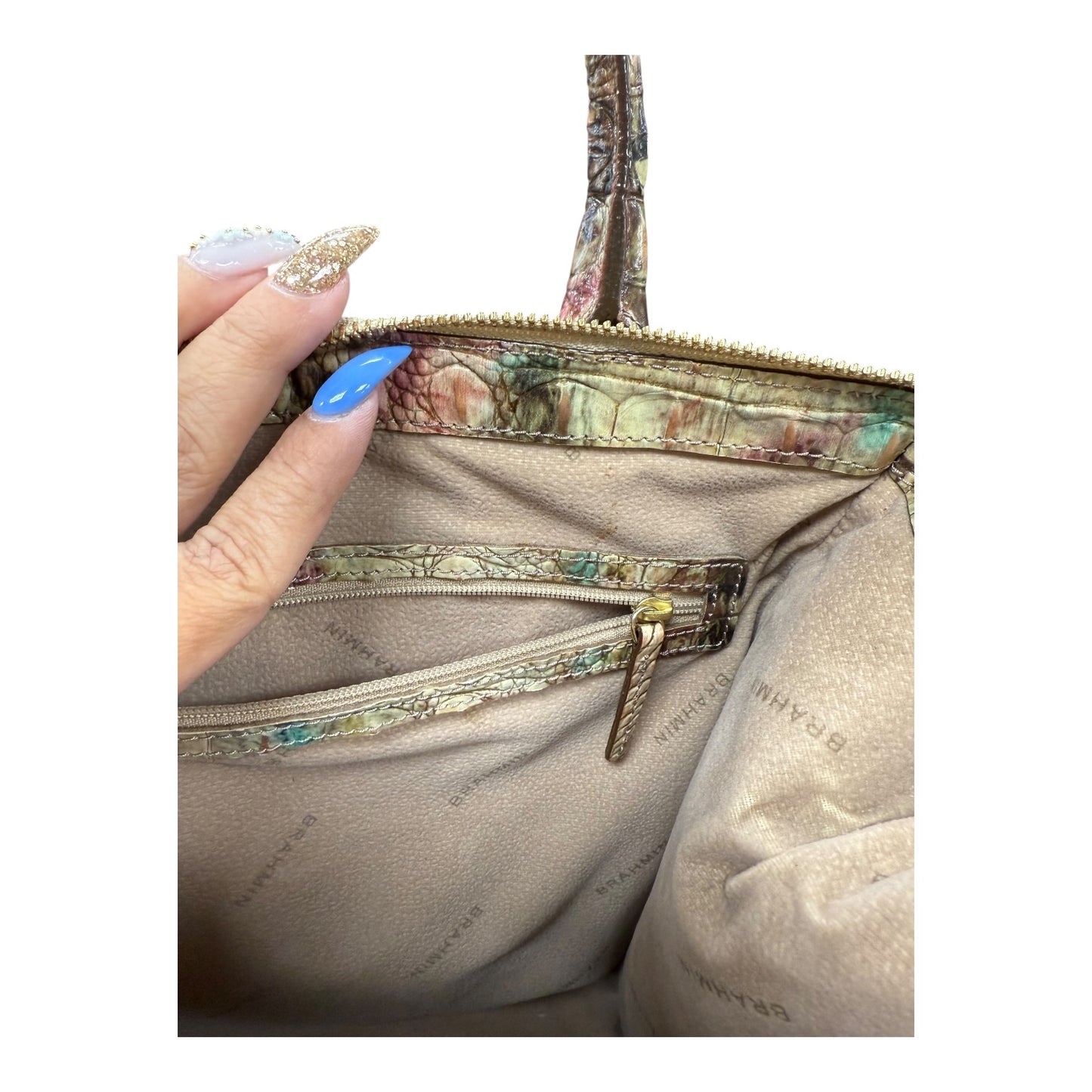 Handbag Designer By Brahmin In Multi, Size:Large