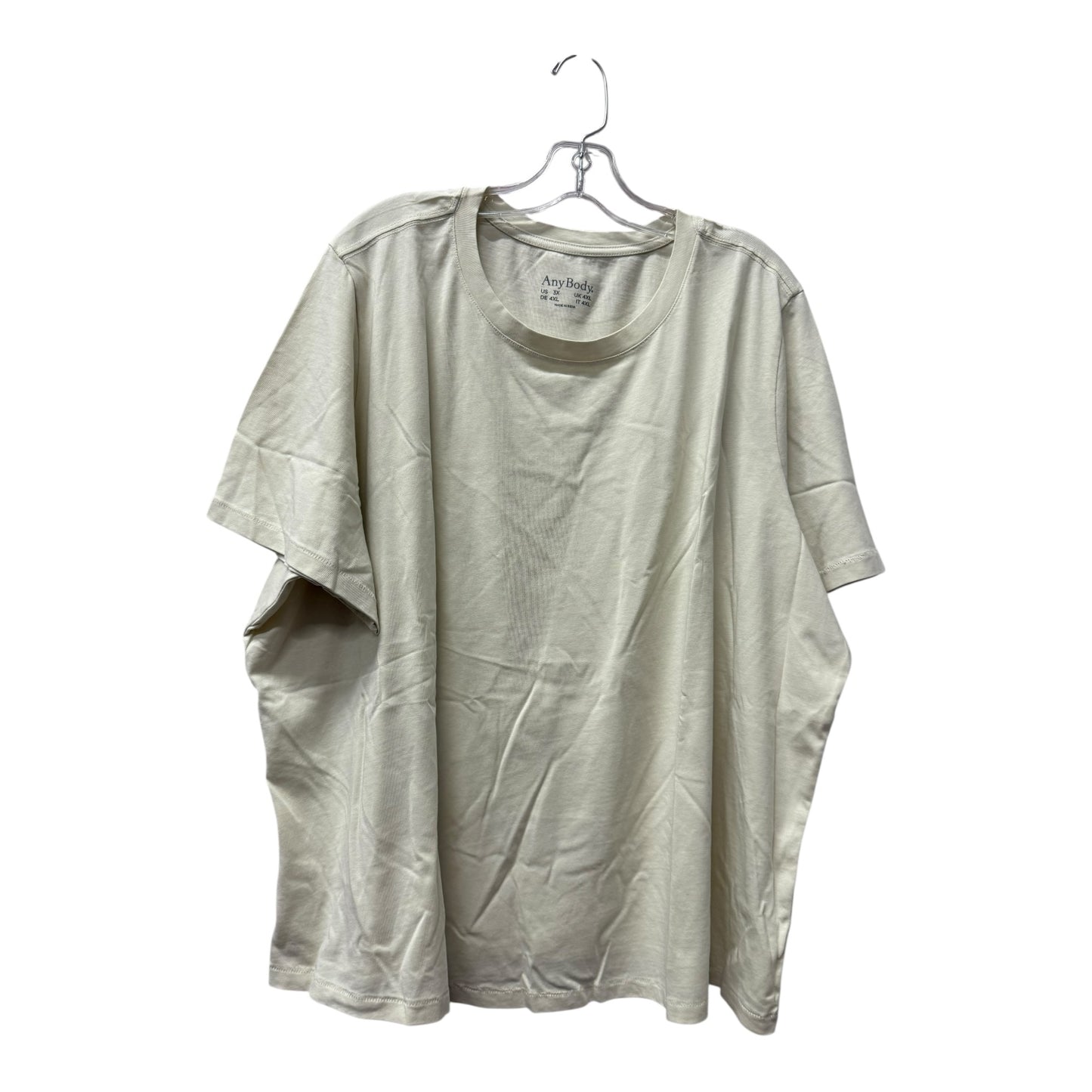 Top Ss By Any Body In Cream, Size:3X