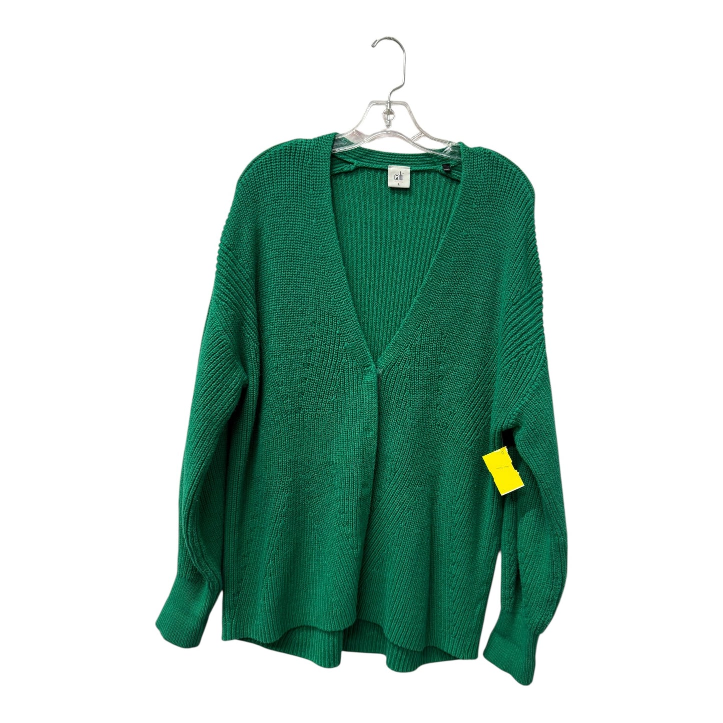 Sweater Cardigan By Cabi In Green, Size:L