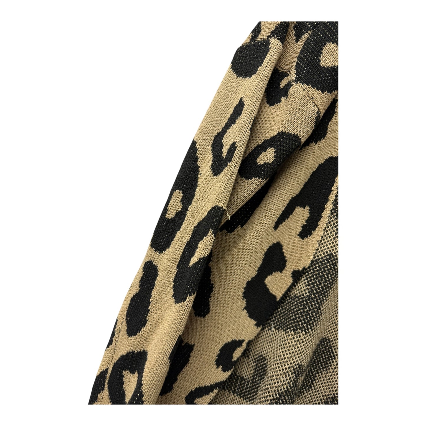 Sweater Cardigan By Angashion In Animal Print, Size:M