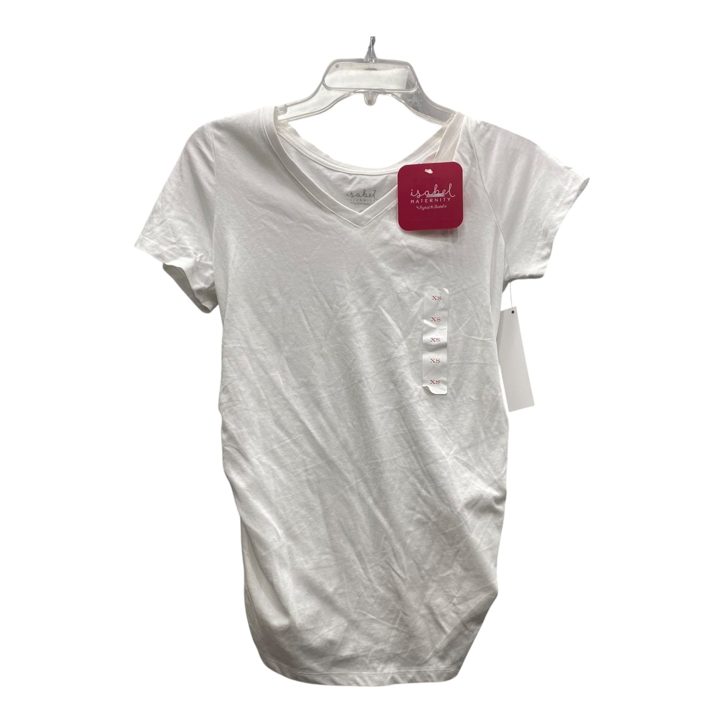 Mat Top Ss By Isabel Maternity In White, Size:Xs