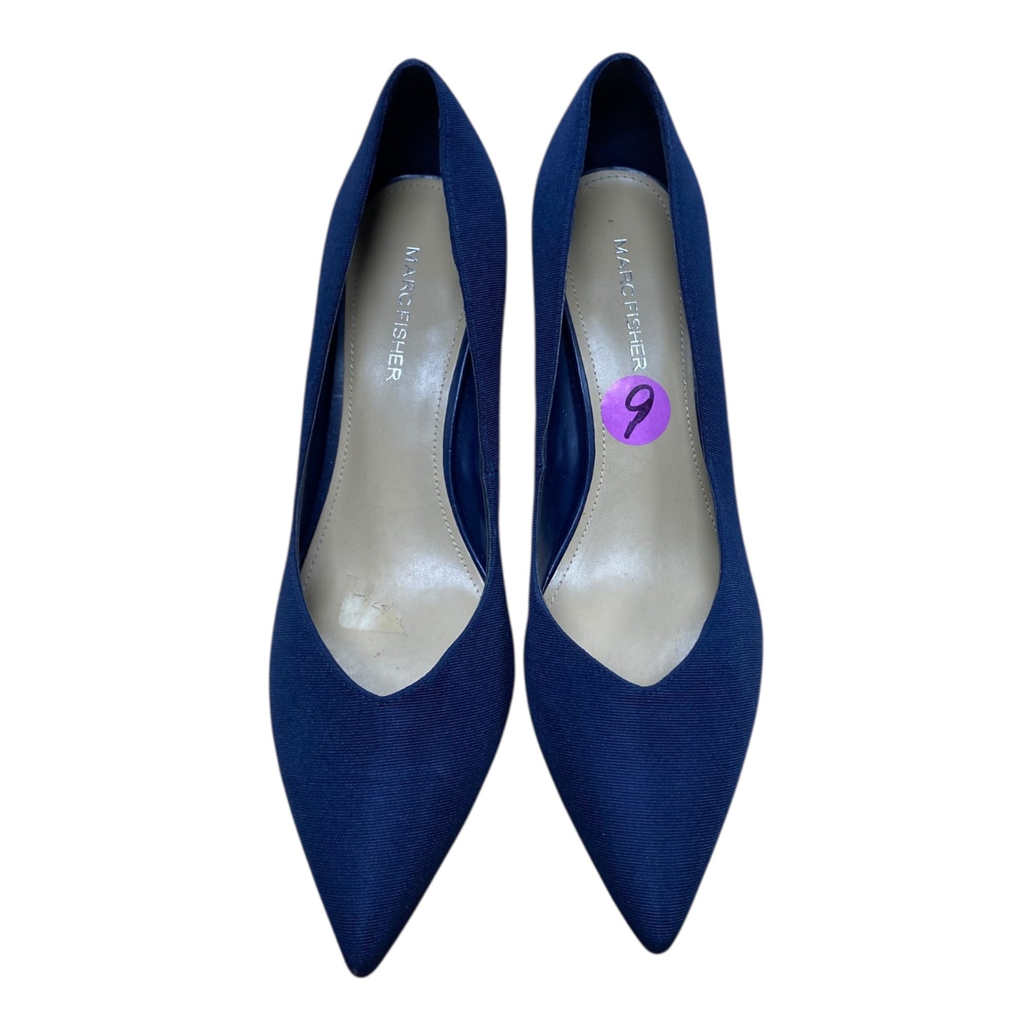 Shoes Heels Block By Marc Fisher In Blue, Size:9